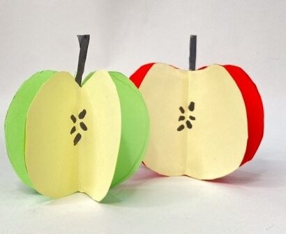 Pomme 3D avec étiquette Roch Hachana
